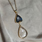 Collana labradorite e quarzo