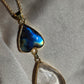 Collana labradorite e quarzo