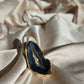 Anello agata nera grezza