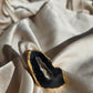 Anello agata nera grezza