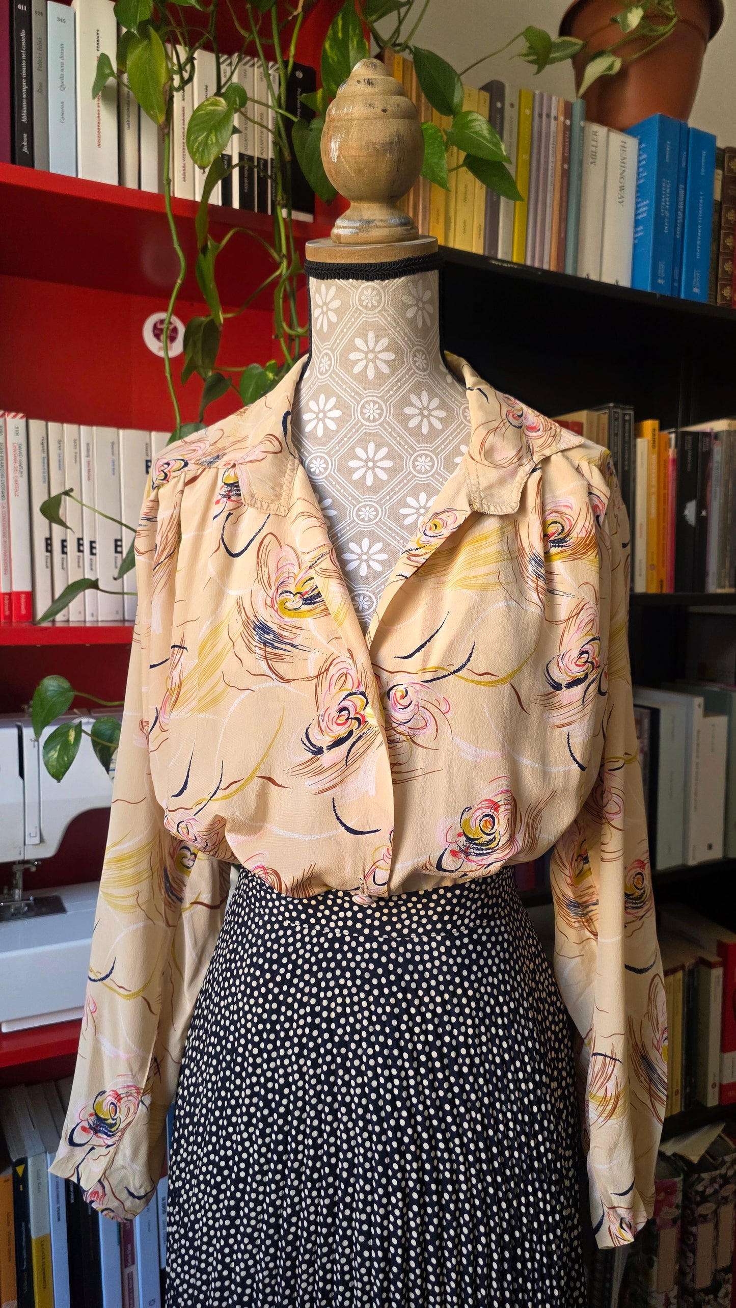 Camicia cipria astratta