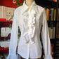 Camicia rouches bianca