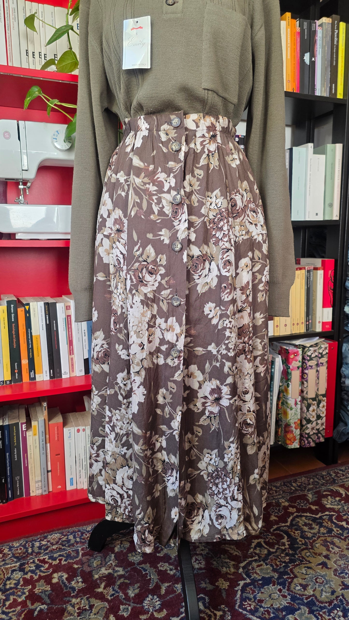 Gonna in seta sartoriale