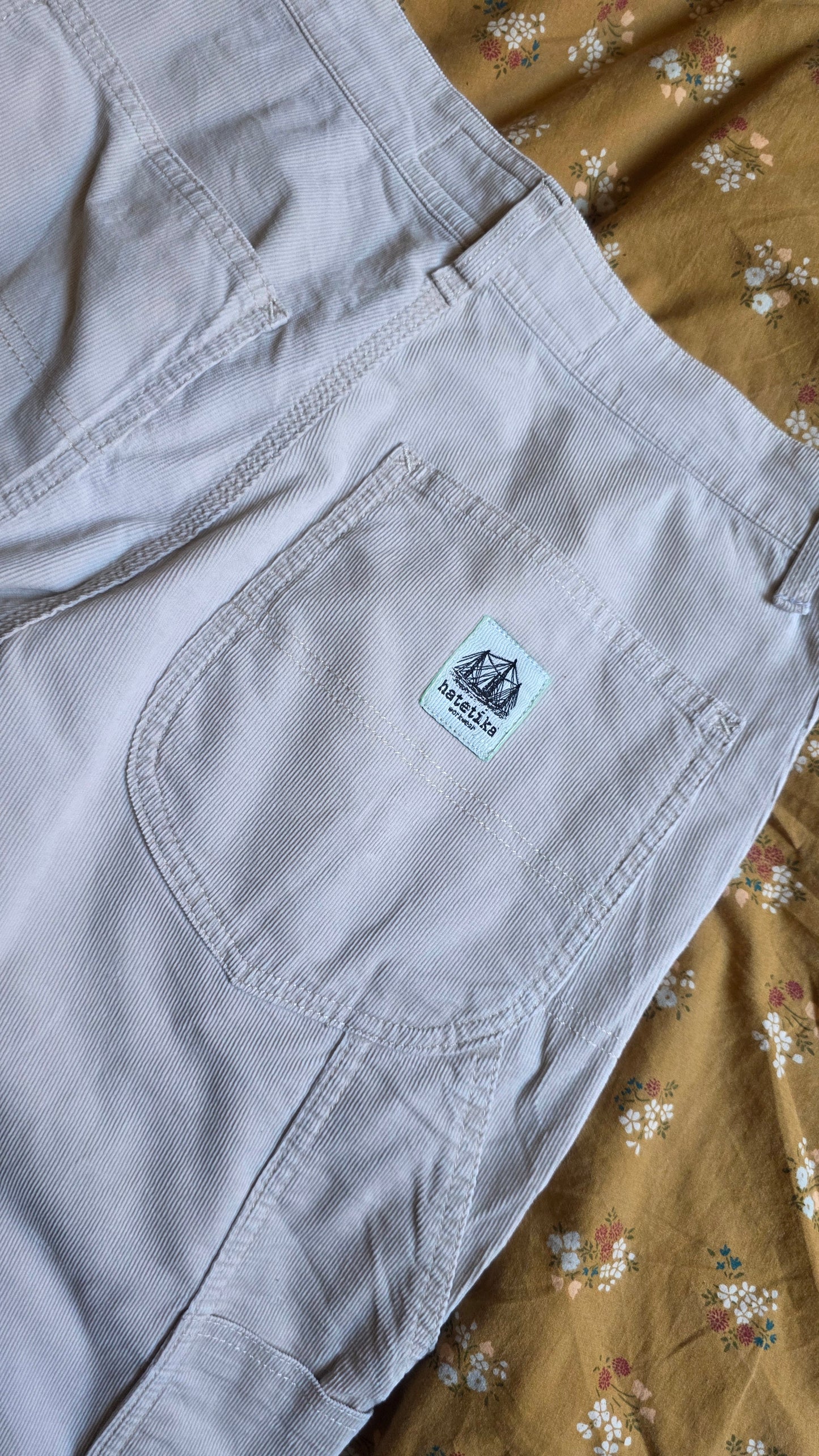 Pantaloni cargo in velluto