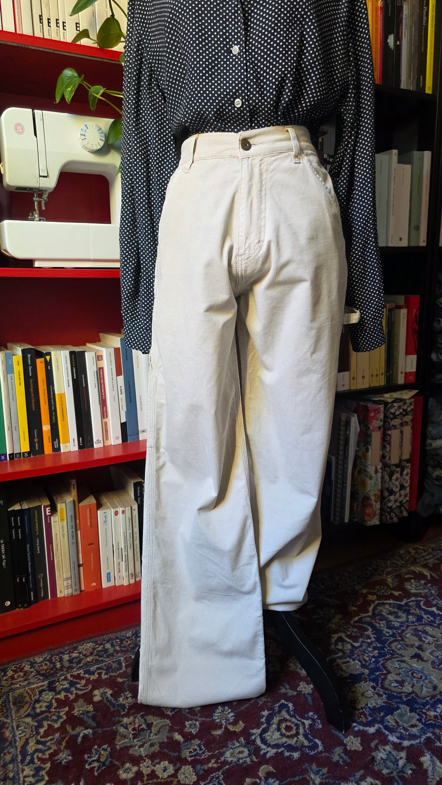 Pantaloni cargo in velluto