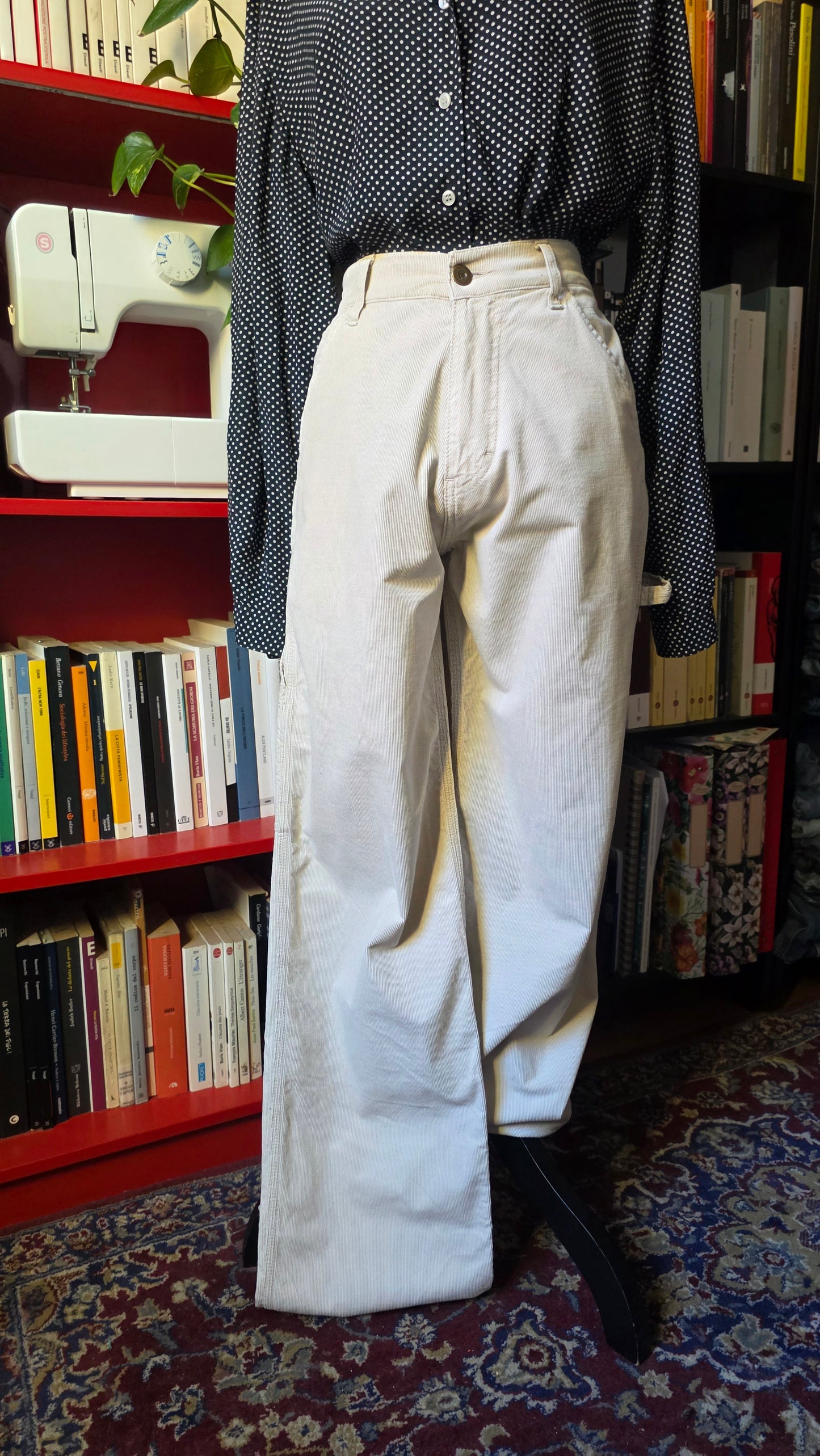 Pantaloni cargo in velluto