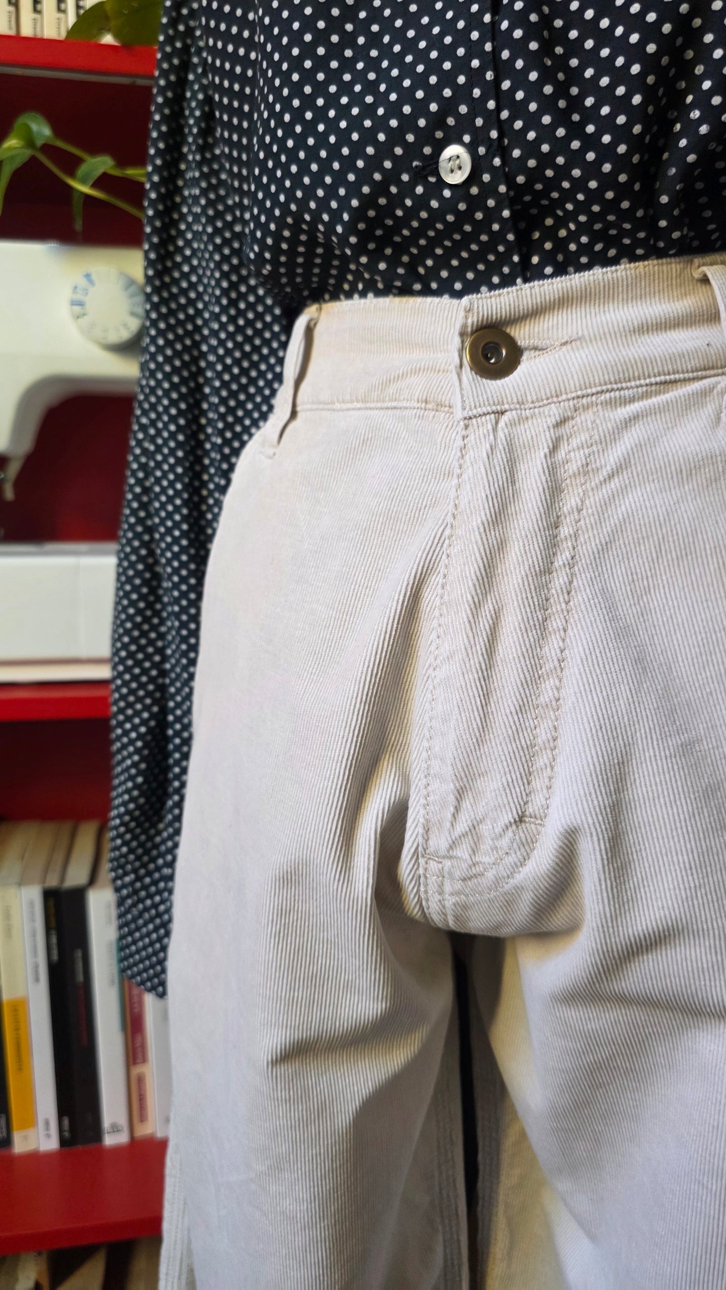 Pantaloni cargo in velluto