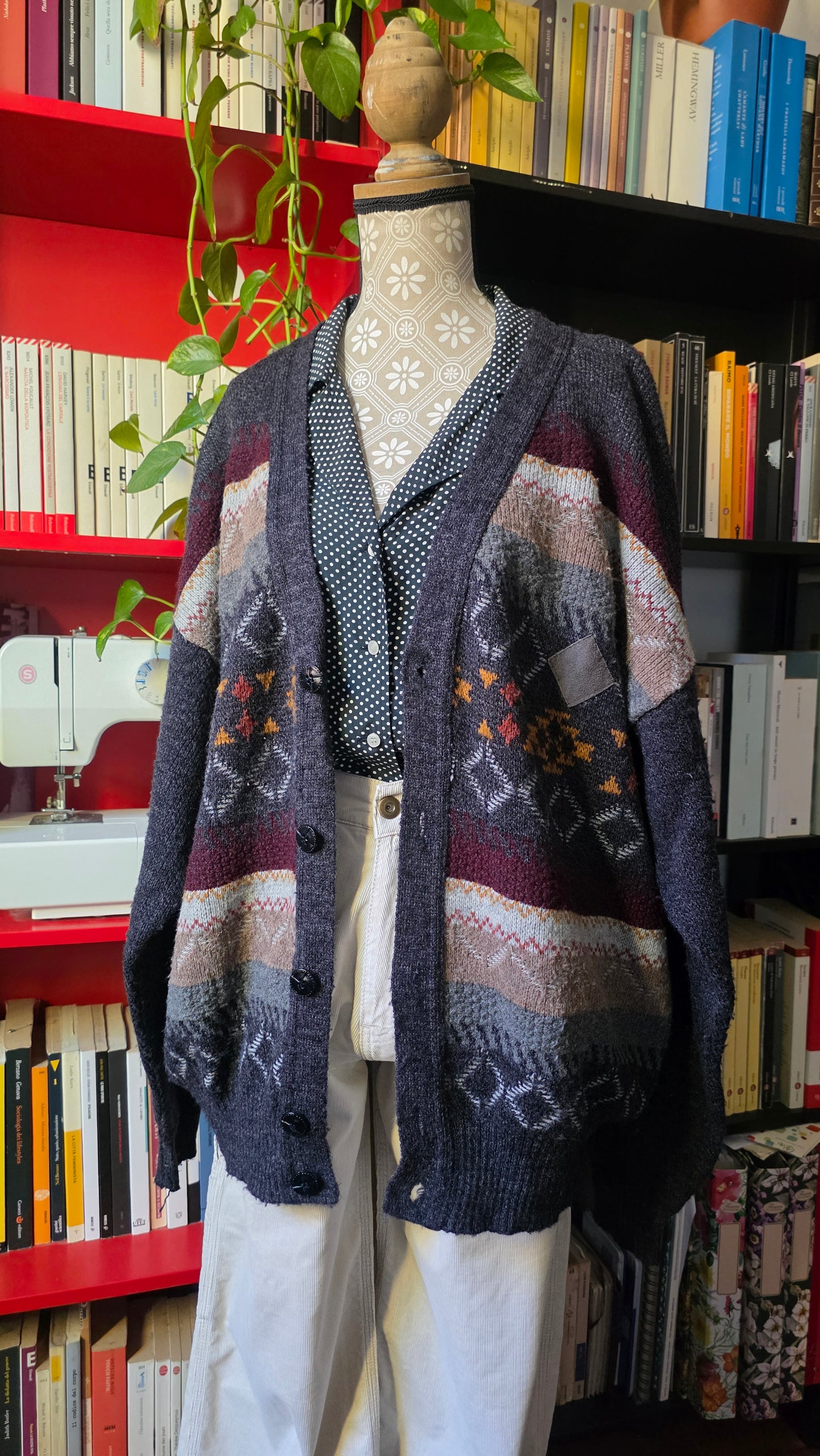 Cardigan oversize misto lana