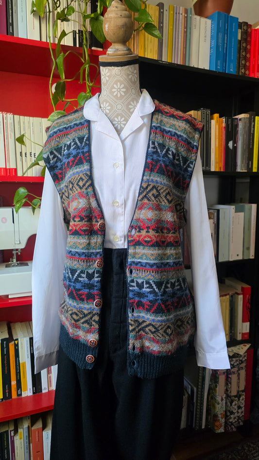 Gilet in misto lana coloratissimo