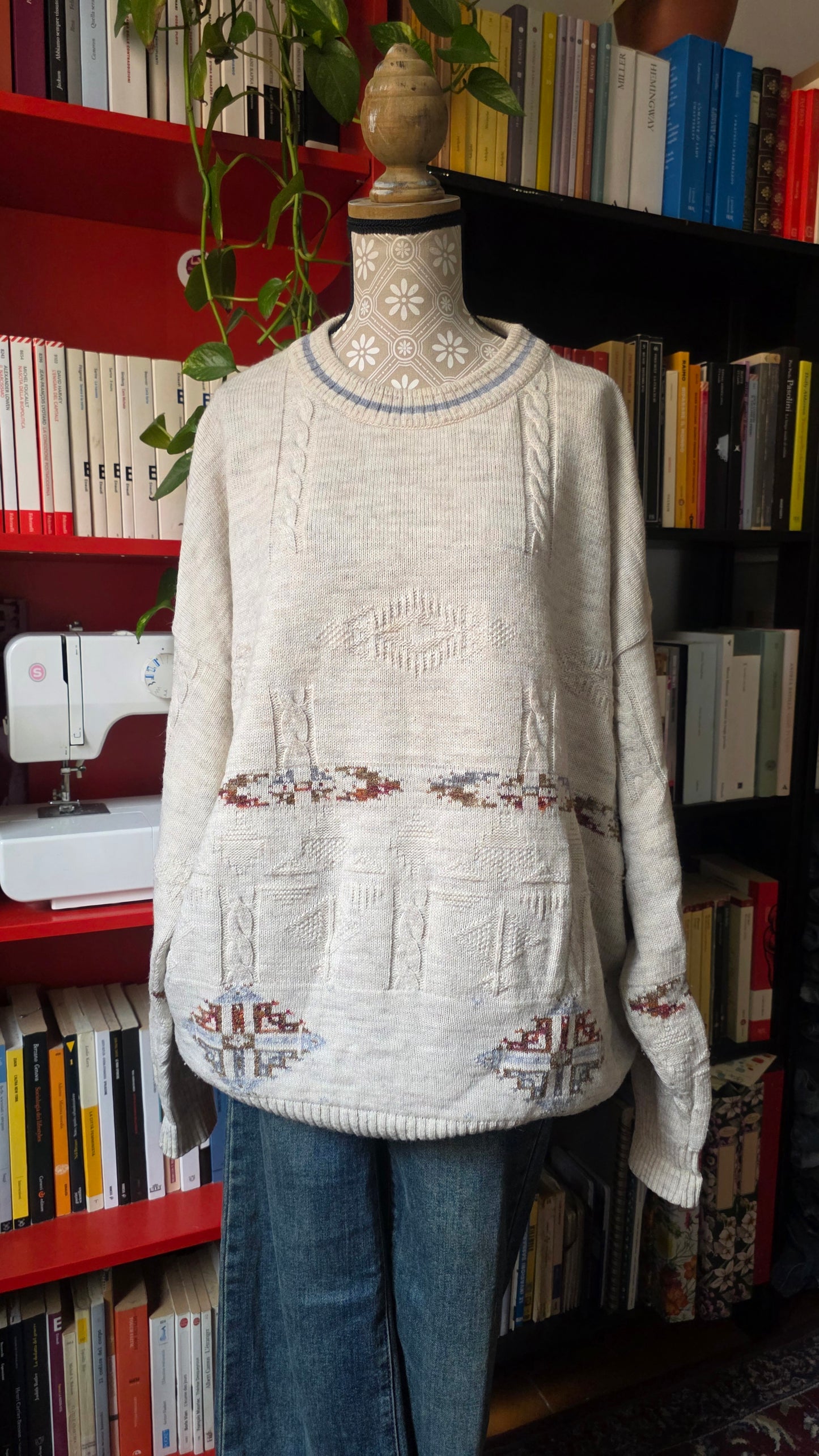 Maglione panna in lana