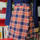 Minigonna tartan in lana a portafoglio