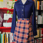 Minigonna tartan in lana a portafoglio