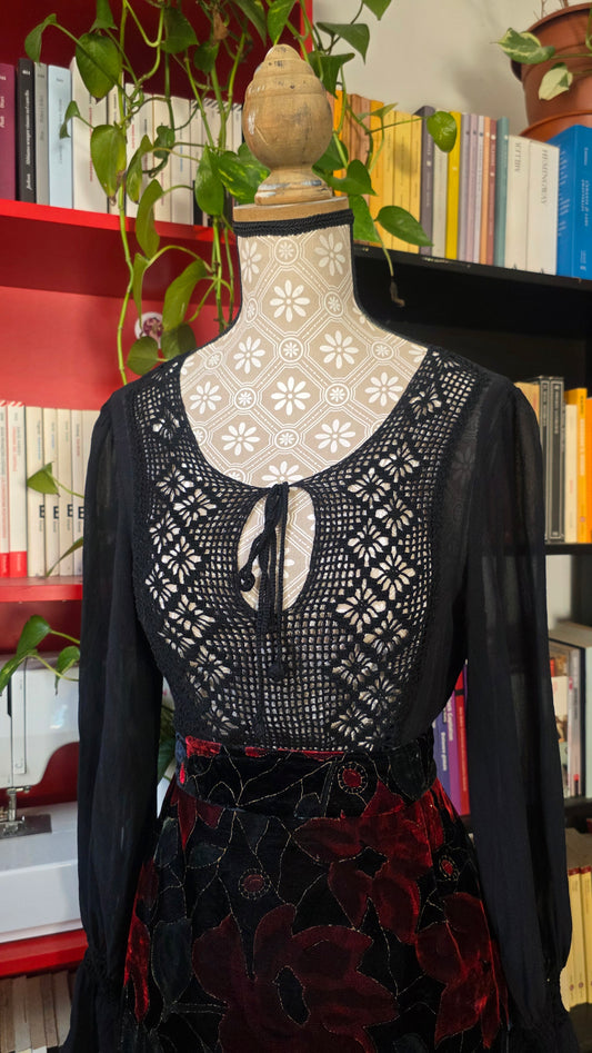 Camicia in seta nera