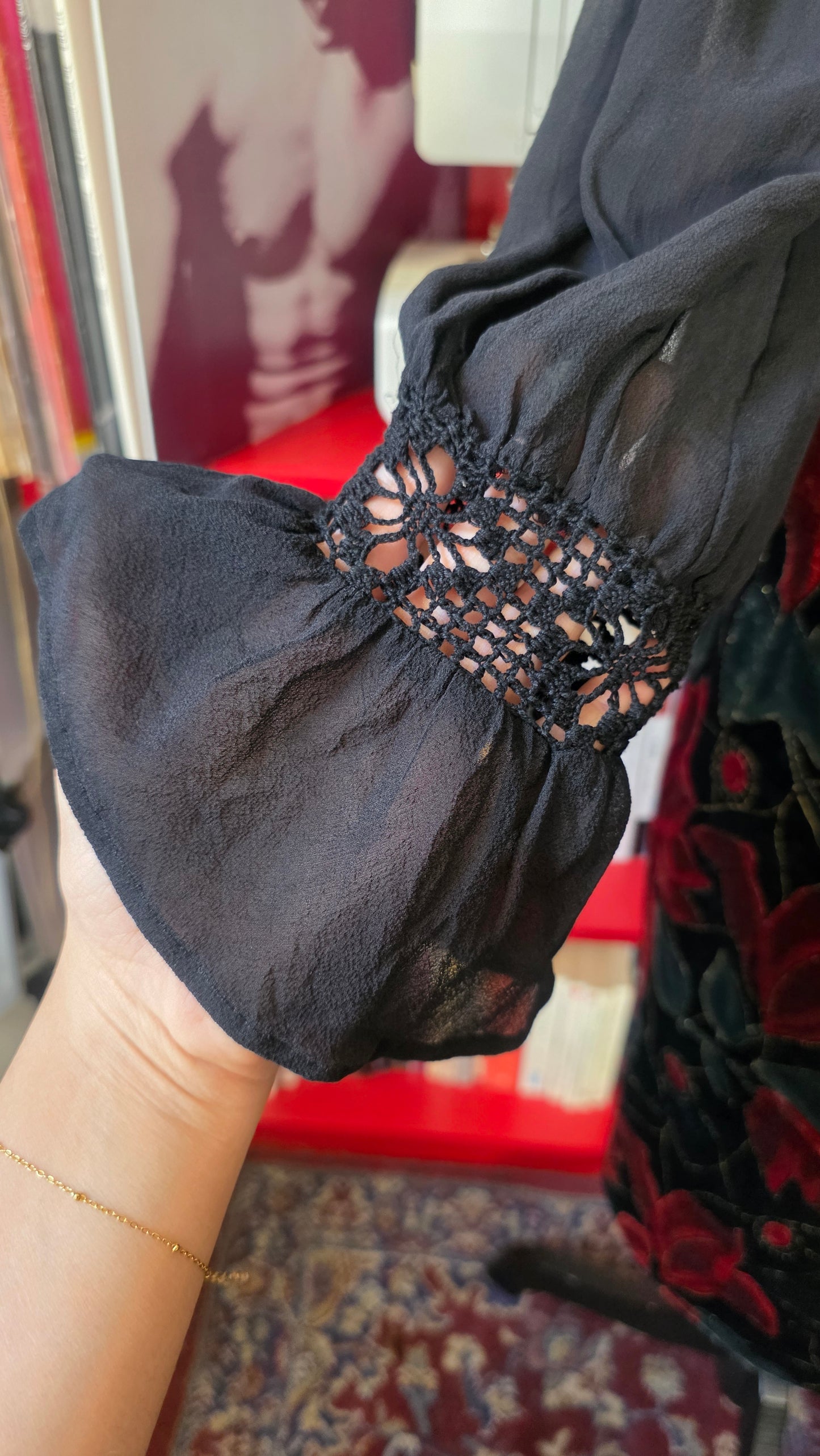 Camicia in seta nera