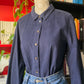 Camicia in velluto blu
