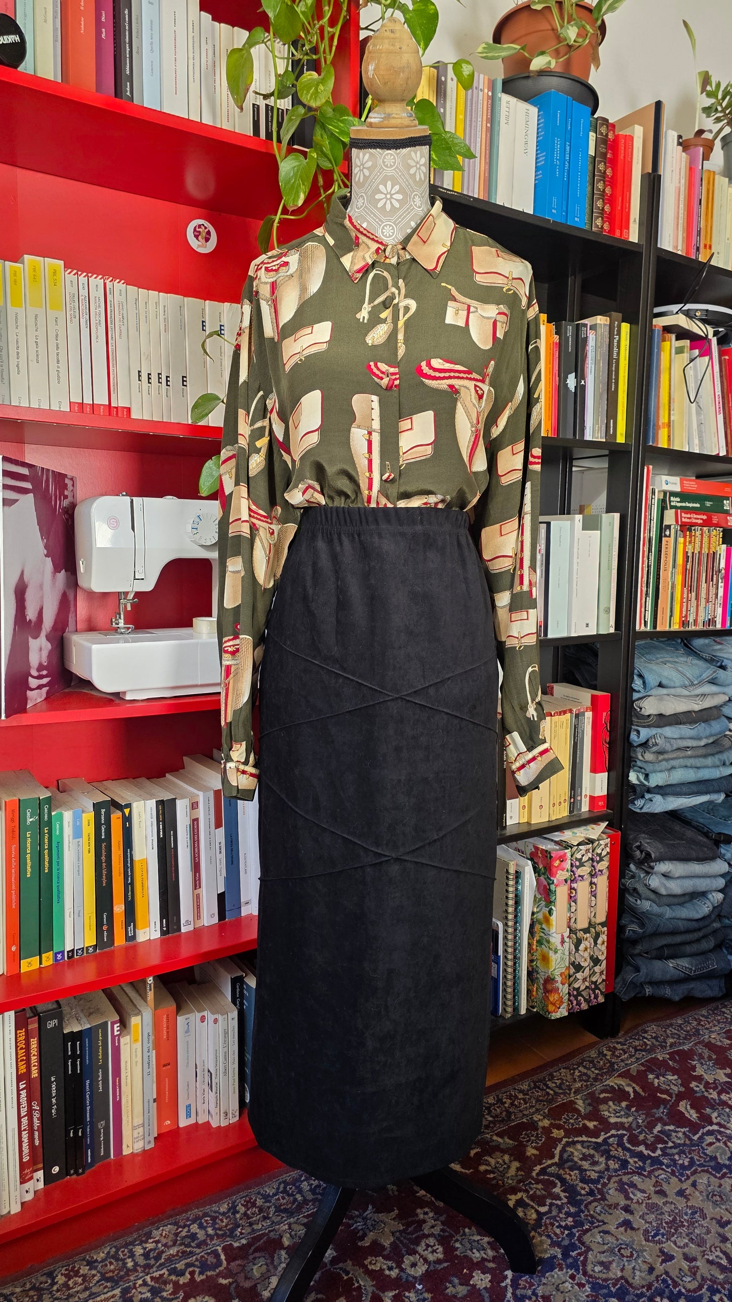 Gonna longuette nera