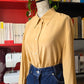 Camicia pura seta ocra