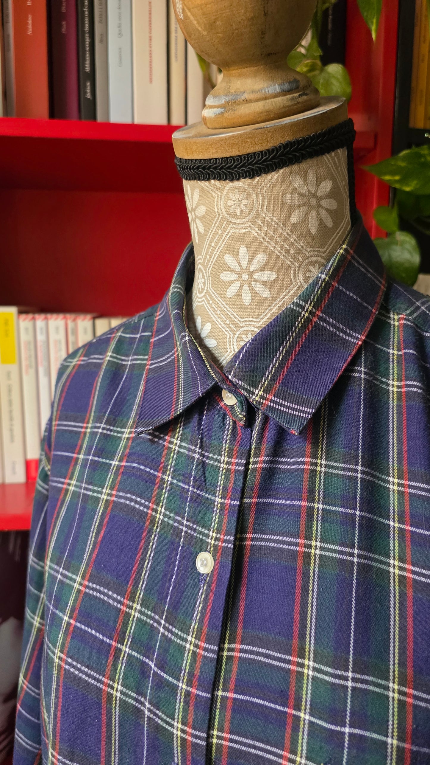 Camicia tartan blu