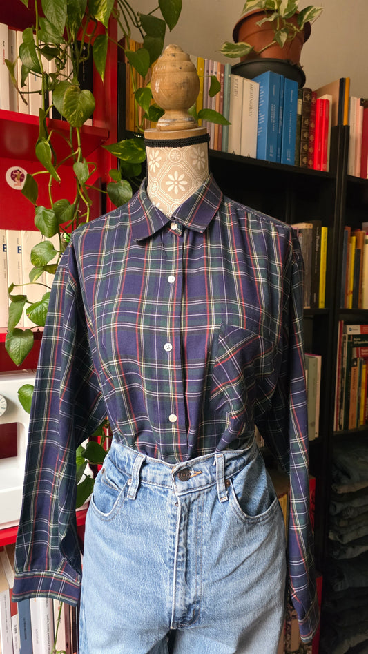 Camicia tartan blu