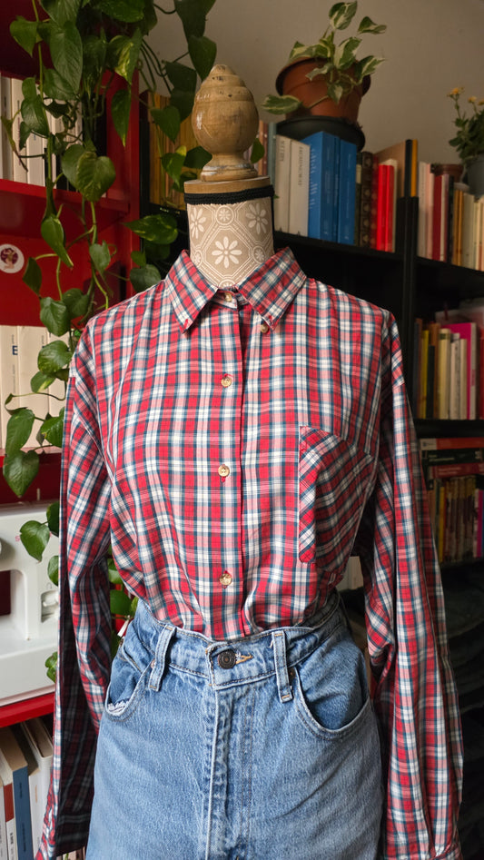 Camicia quadretti rosso verde