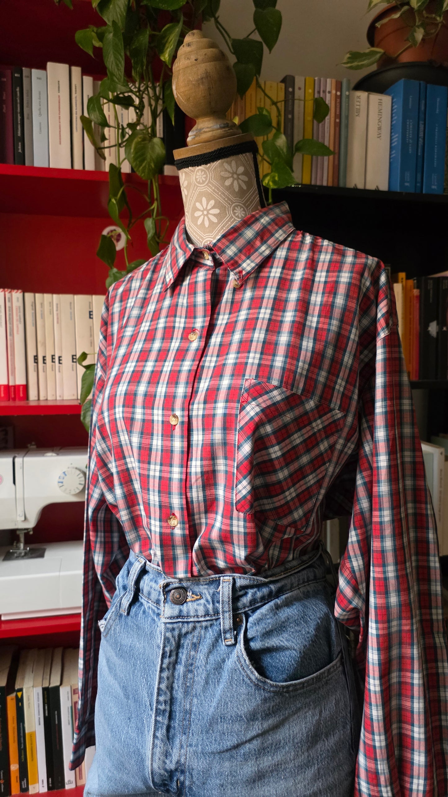 Camicia quadretti rosso verde