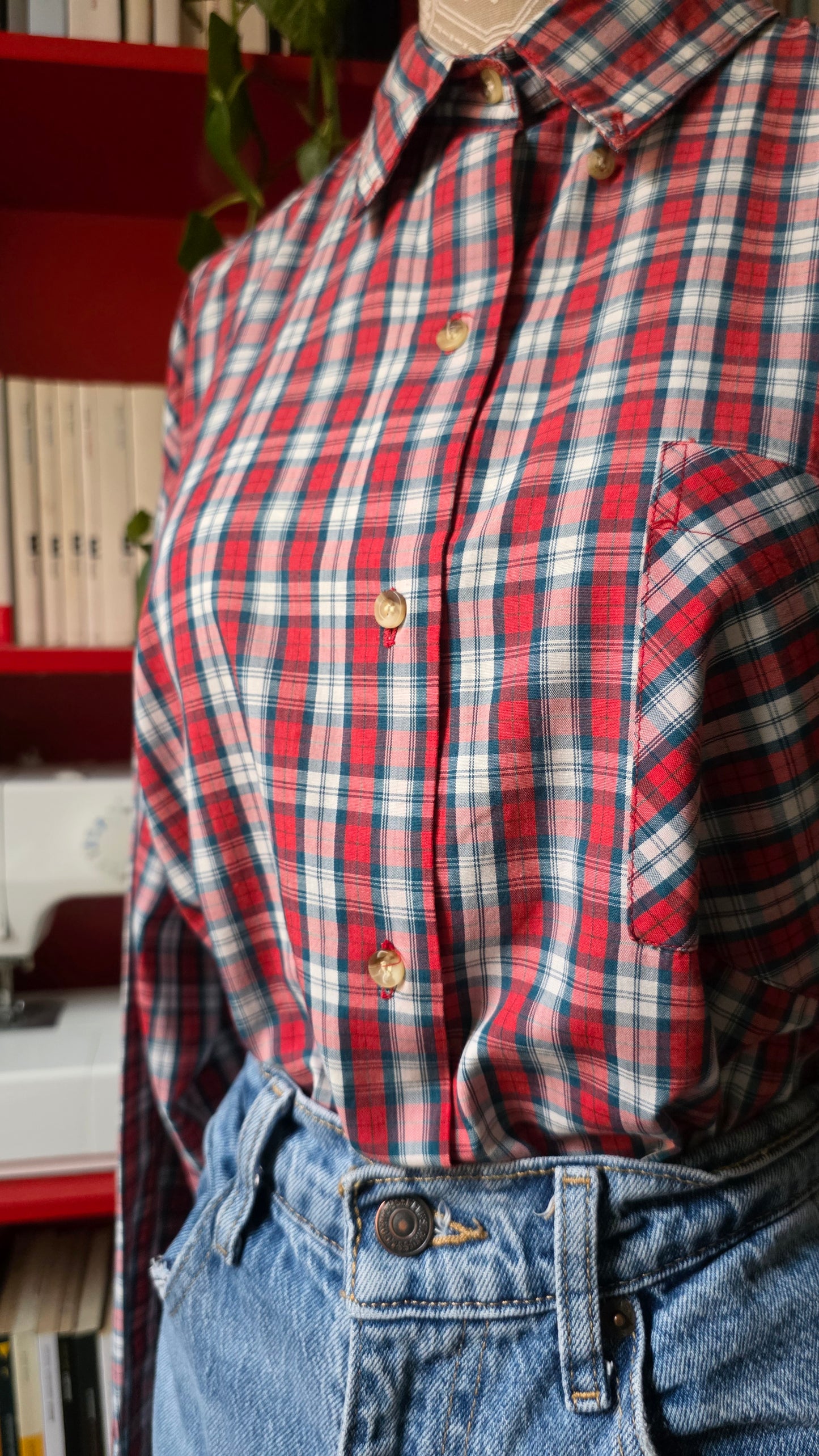 Camicia quadretti rosso verde