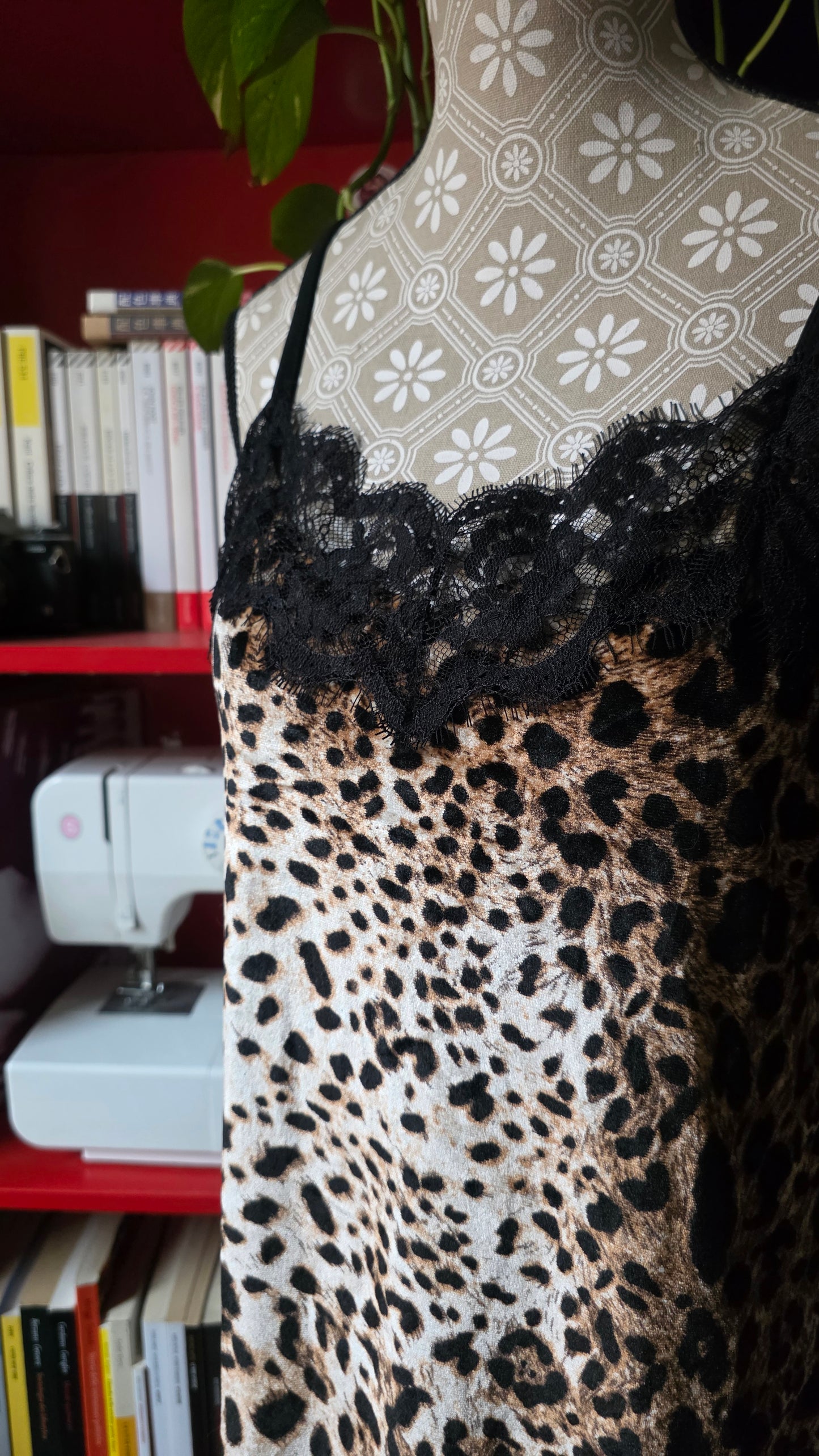 Slip dress animalier