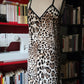 Slip dress animalier