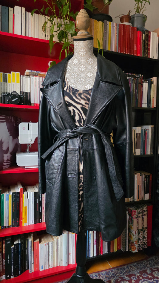 Giacca in pelle nera Carpe dierm