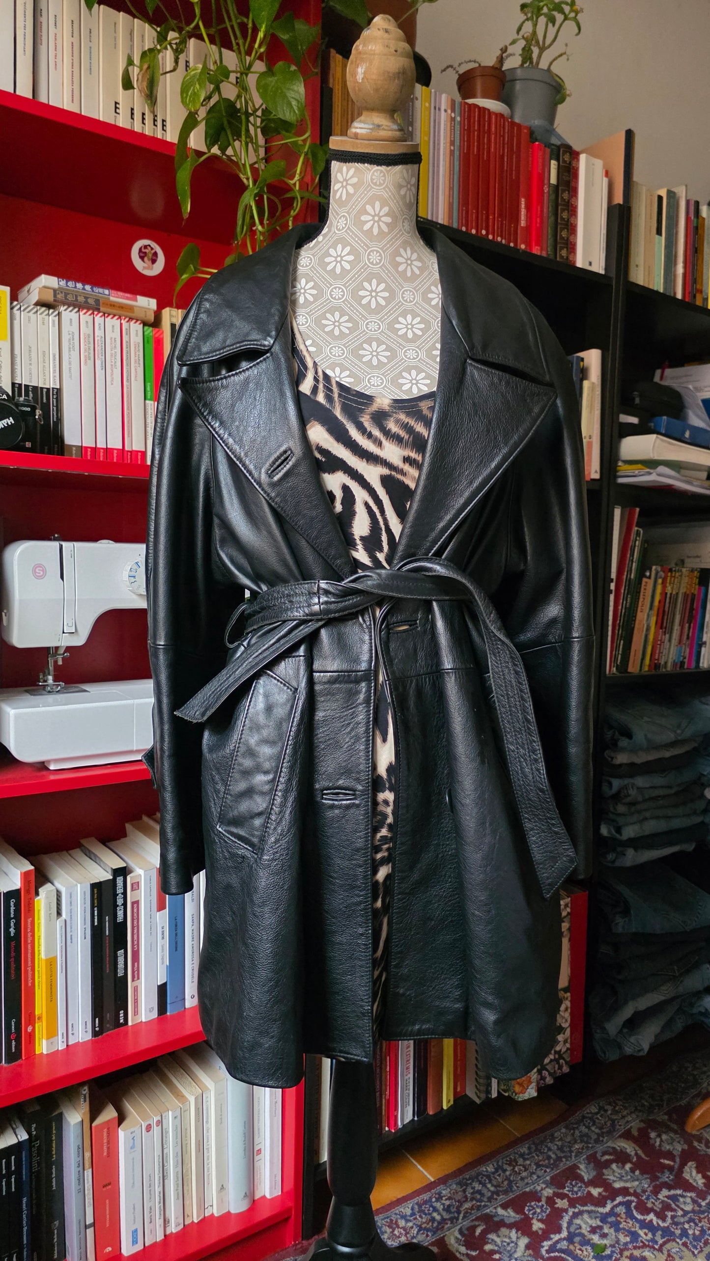 Giacca in pelle nera Carpe dierm