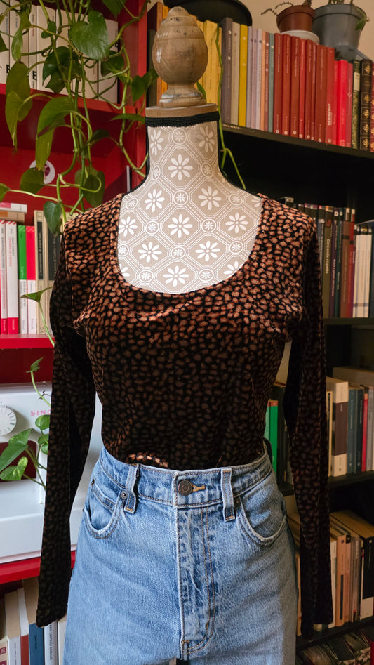 Maglia in ciniglia animalier