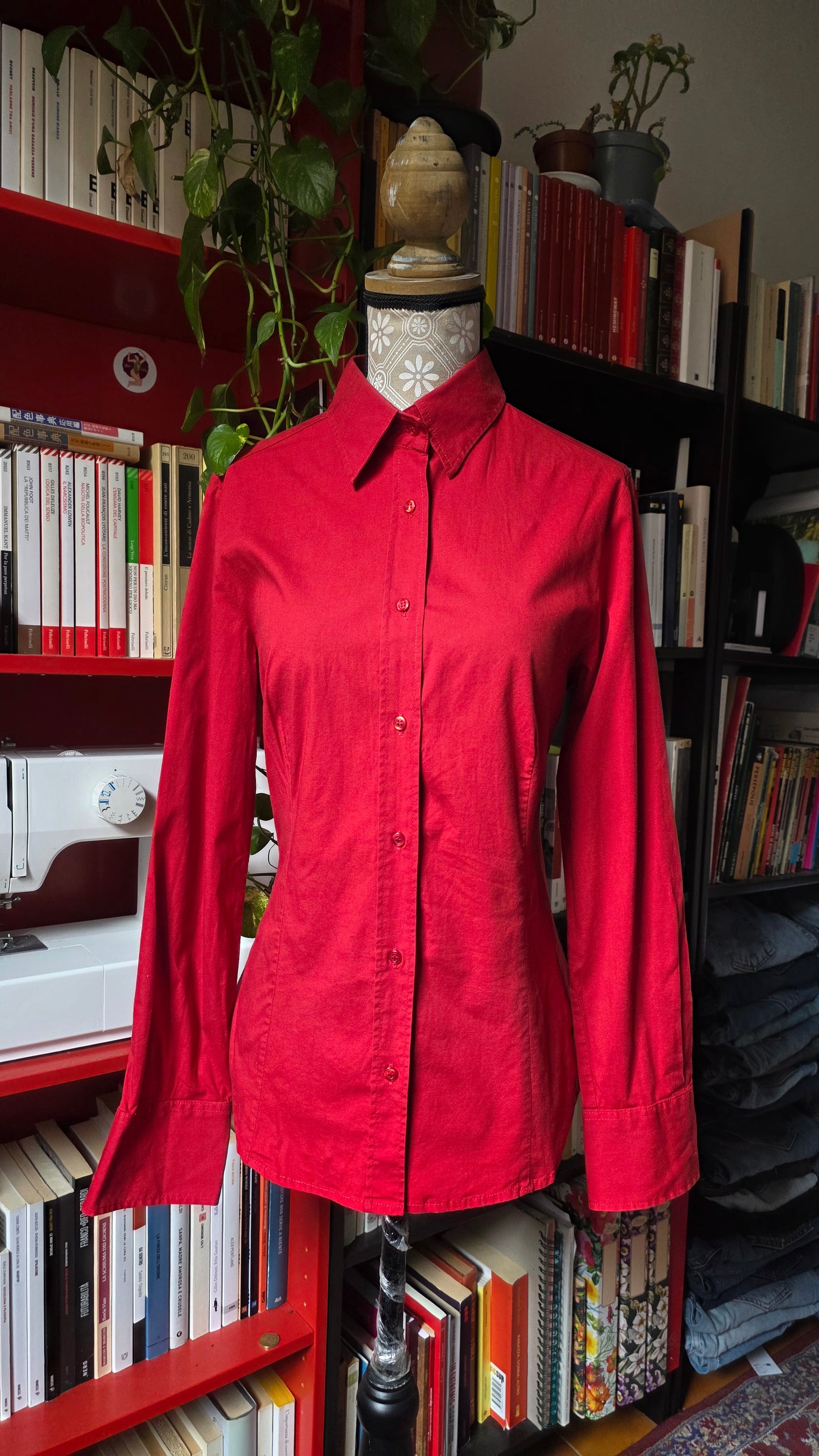 Camicia rossa in cotone