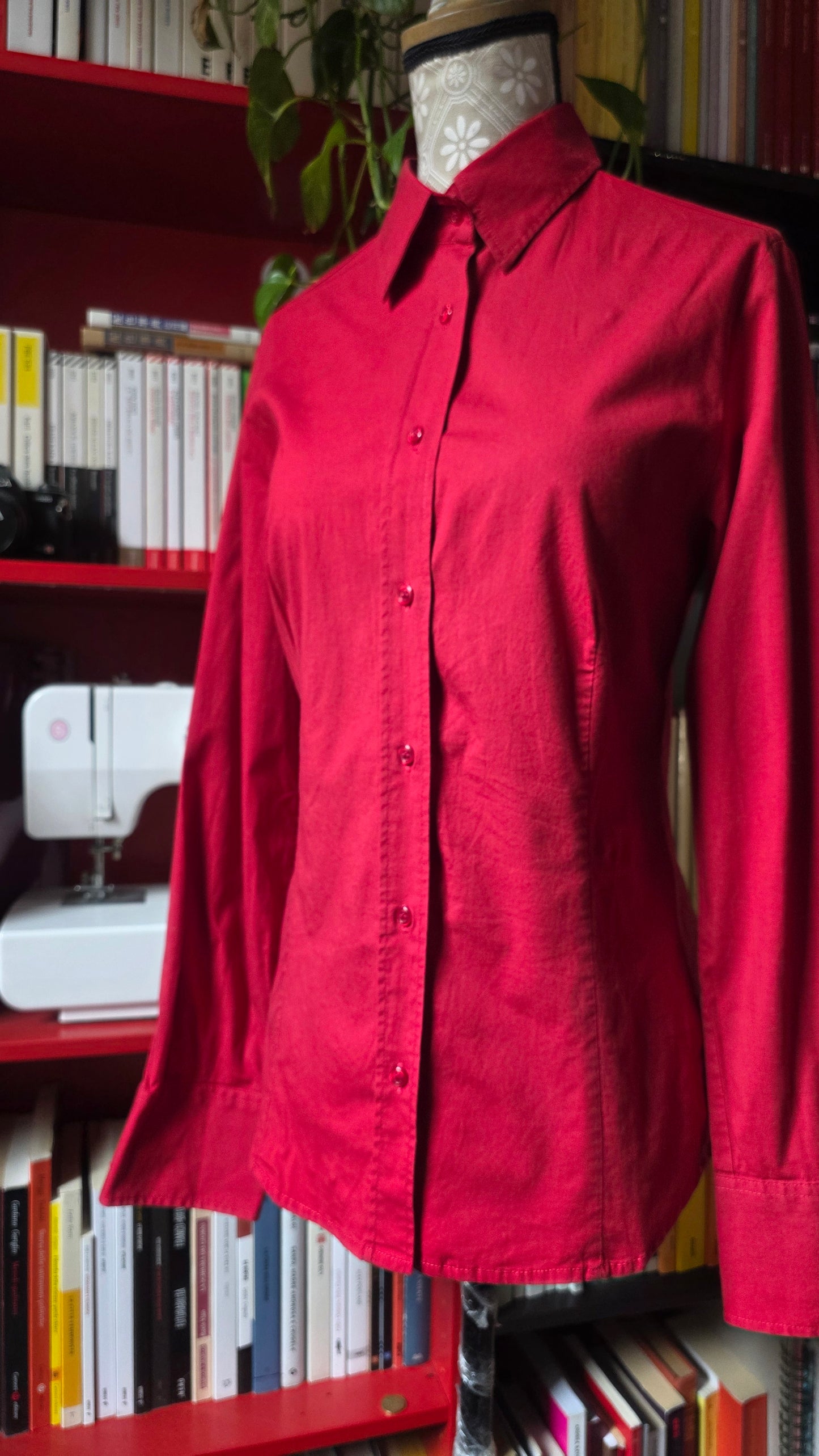 Camicia rossa in cotone