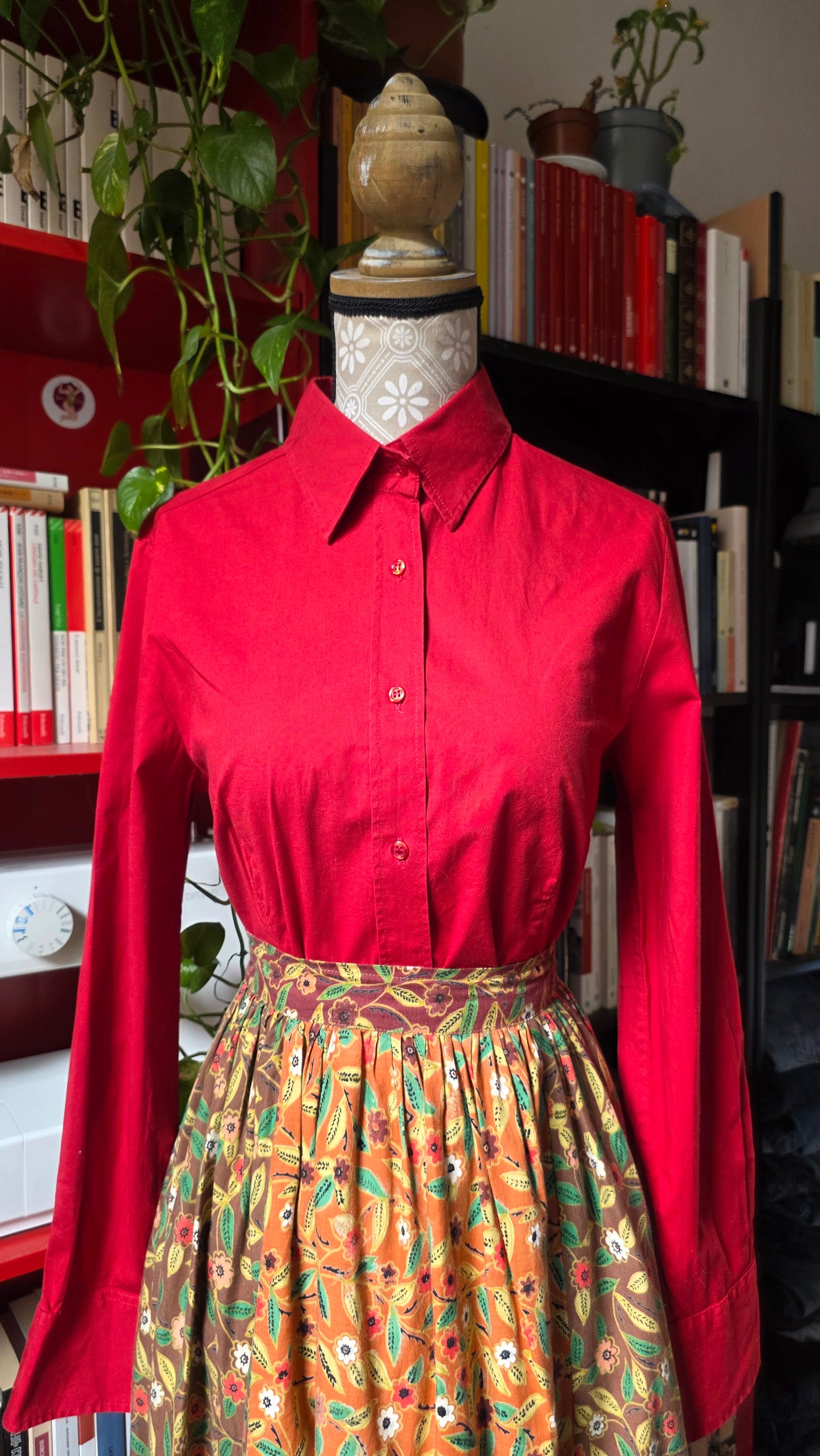 Camicia rossa in cotone