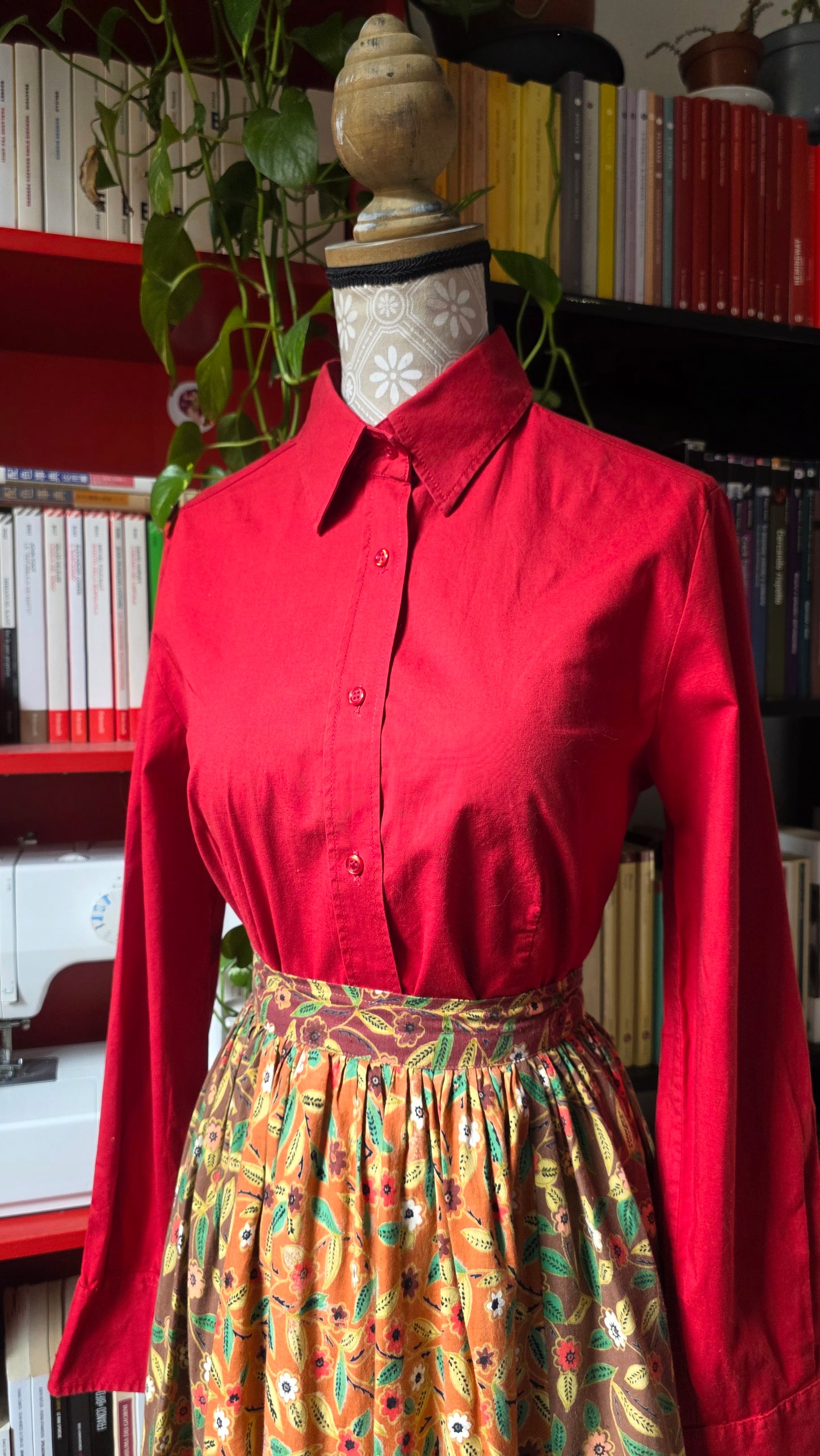 Camicia rossa in cotone