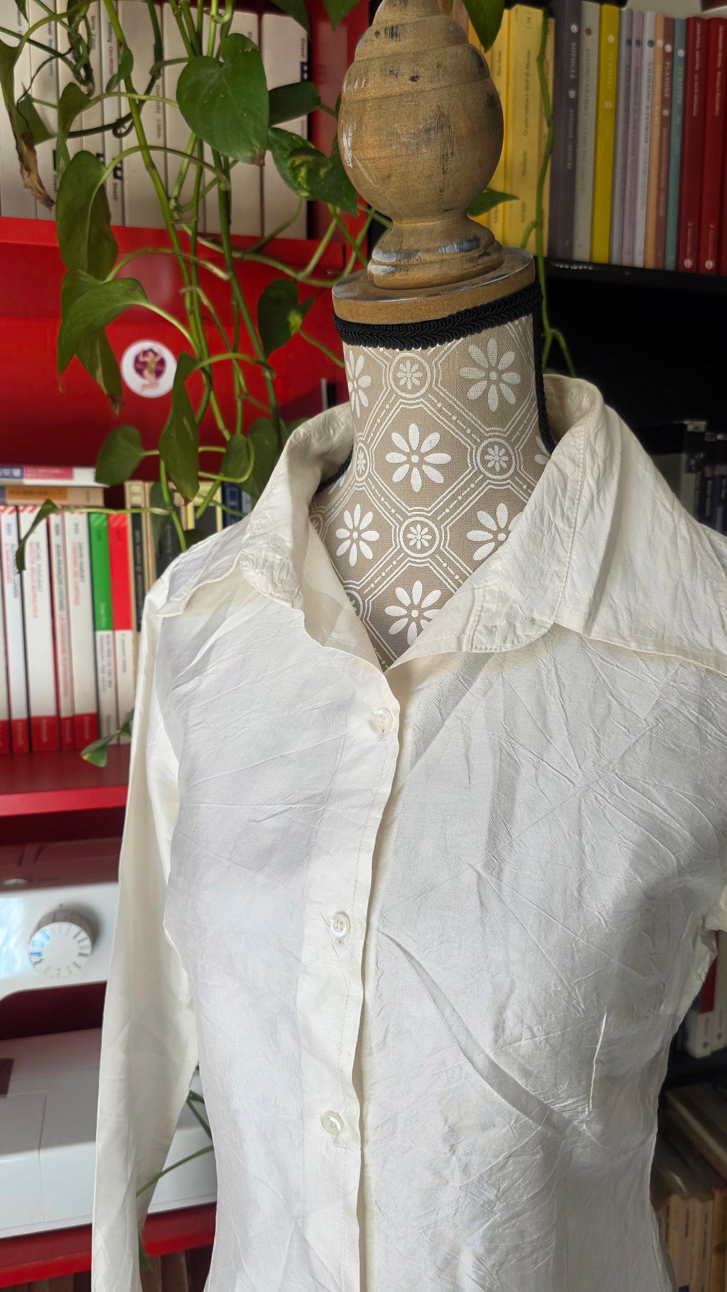 Camicia in cotone satin