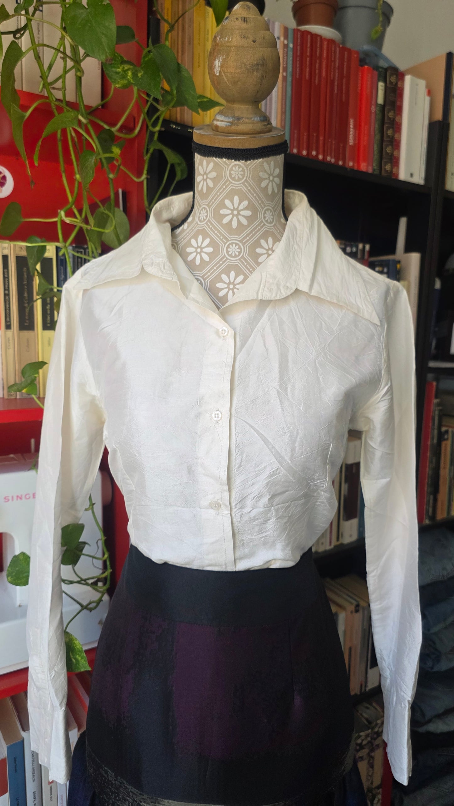 Camicia in cotone satin