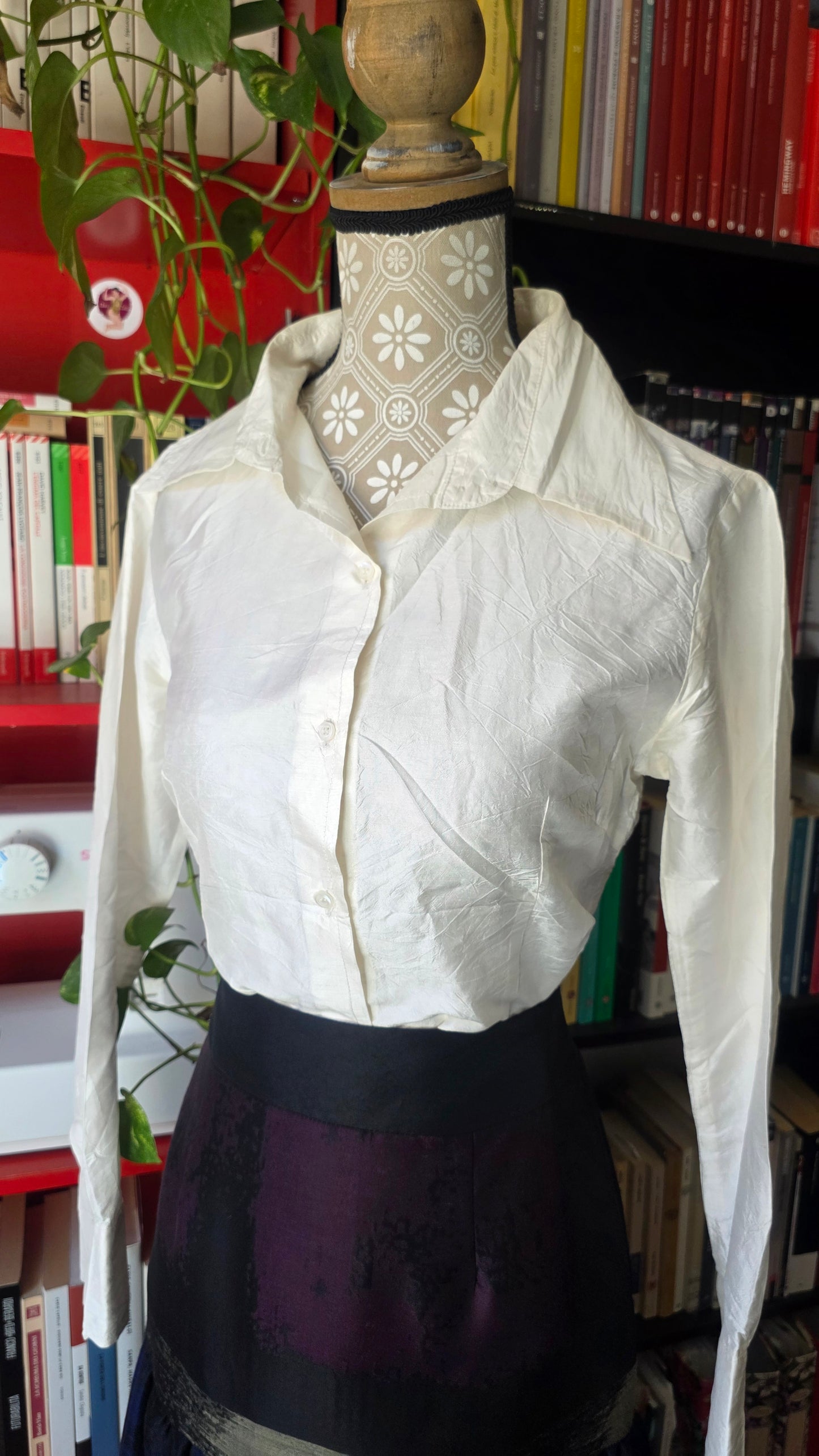 Camicia in cotone satin