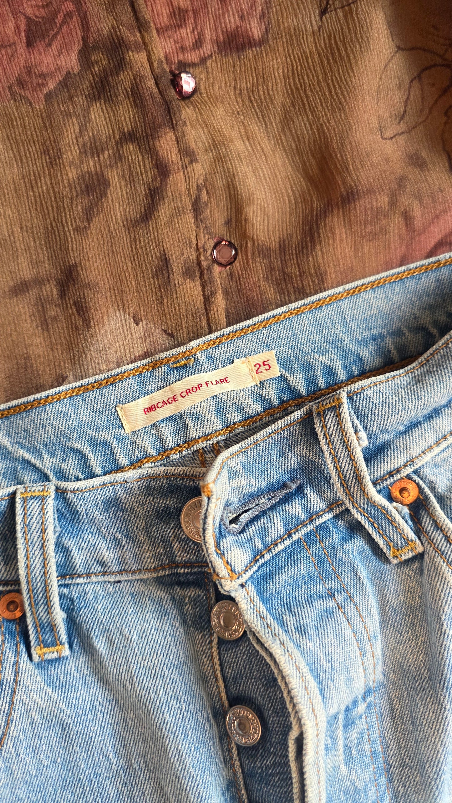 Jeans levi's ribcage crop flare