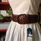 Cintura in pelle intrecciata marrone #3