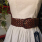 Cintura in pelle intrecciata marrone #3