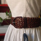 Cintura in pelle intrecciata marrone #3