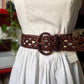 Cintura in pelle intrecciata marrone #1