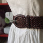Cintura in pelle intrecciata marrone #2