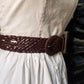 Cintura in pelle intrecciata marrone #2
