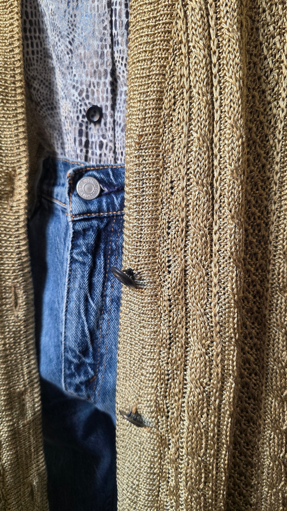 Cardigan Oliver oro lurex