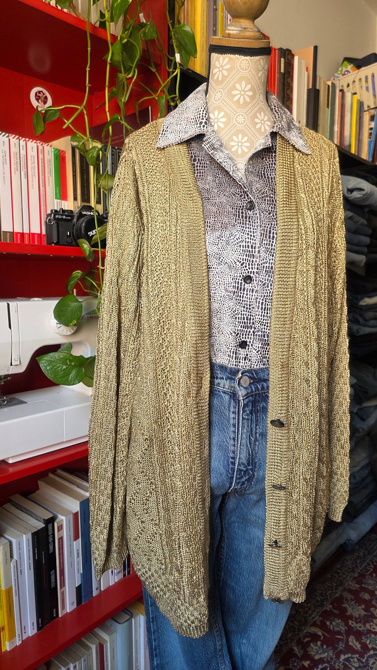 Cardigan Oliver oro lurex