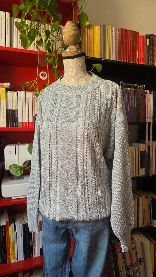 Maglione Onyx lurex argento