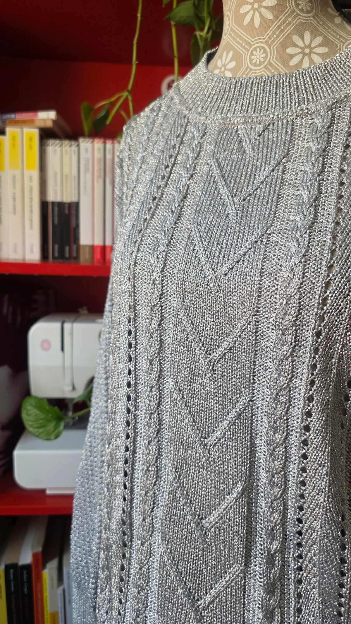 Maglione Onyx lurex argento