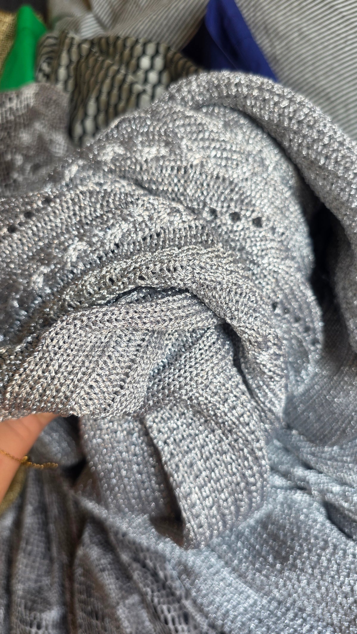 Maglione Onyx lurex argento